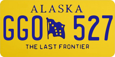 AK license plate GGO527