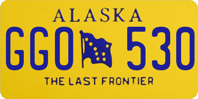 AK license plate GGO530