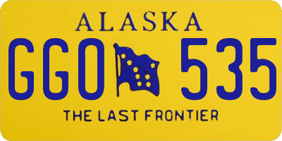 AK license plate GGO535