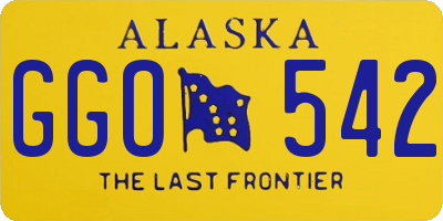 AK license plate GGO542