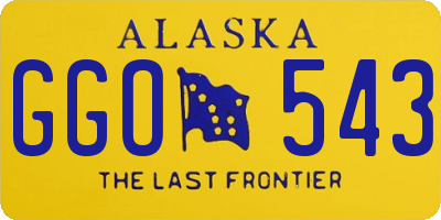 AK license plate GGO543