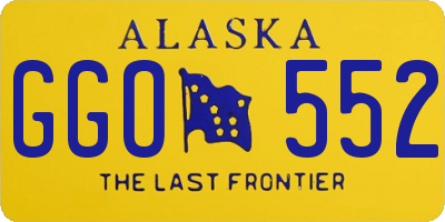 AK license plate GGO552