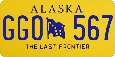 AK license plate GGO567