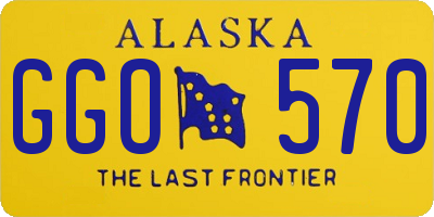 AK license plate GGO570