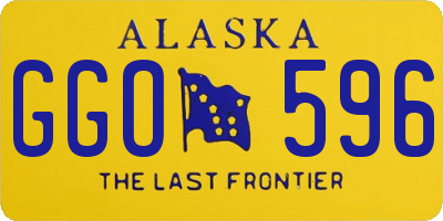 AK license plate GGO596