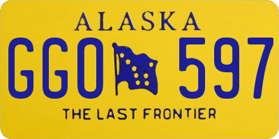 AK license plate GGO597