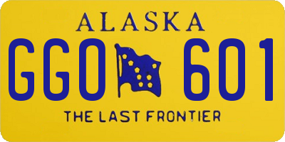 AK license plate GGO601
