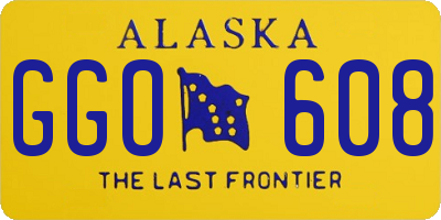AK license plate GGO608