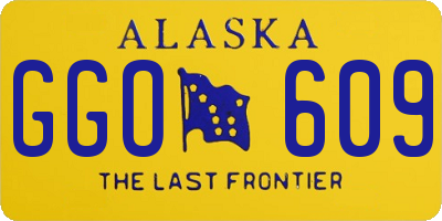 AK license plate GGO609