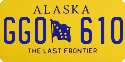 AK license plate GGO610