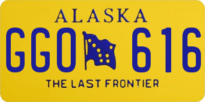 AK license plate GGO616