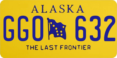 AK license plate GGO632