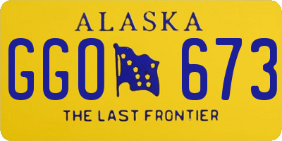 AK license plate GGO673