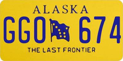 AK license plate GGO674