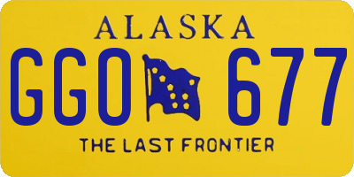 AK license plate GGO677