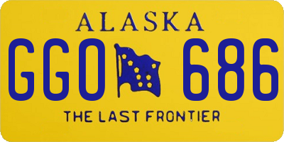 AK license plate GGO686