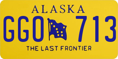 AK license plate GGO713
