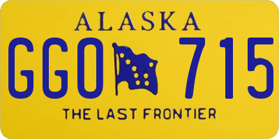 AK license plate GGO715