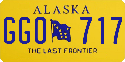 AK license plate GGO717