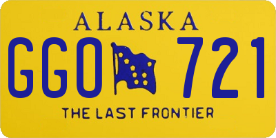 AK license plate GGO721