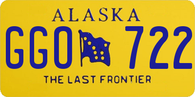 AK license plate GGO722