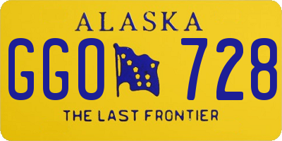 AK license plate GGO728