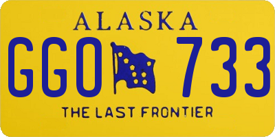 AK license plate GGO733