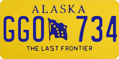 AK license plate GGO734