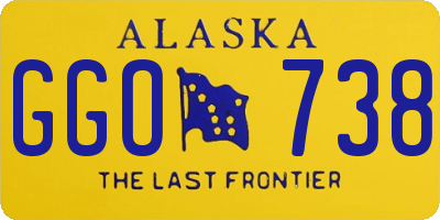 AK license plate GGO738