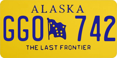 AK license plate GGO742