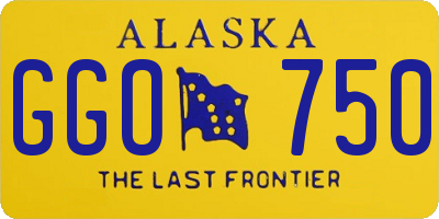 AK license plate GGO750
