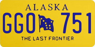 AK license plate GGO751