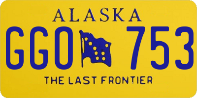 AK license plate GGO753