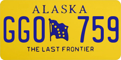 AK license plate GGO759