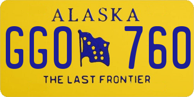 AK license plate GGO760