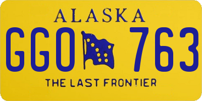 AK license plate GGO763