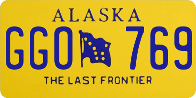 AK license plate GGO769