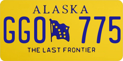AK license plate GGO775