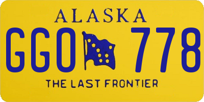 AK license plate GGO778