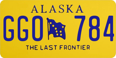 AK license plate GGO784