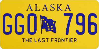 AK license plate GGO796