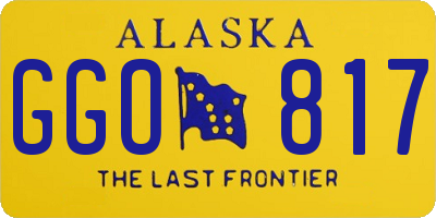 AK license plate GGO817
