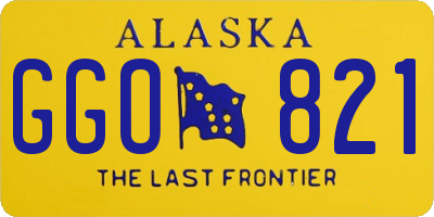 AK license plate GGO821