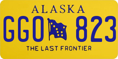 AK license plate GGO823
