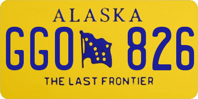 AK license plate GGO826