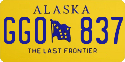 AK license plate GGO837