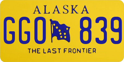 AK license plate GGO839