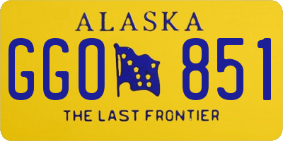 AK license plate GGO851