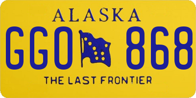 AK license plate GGO868