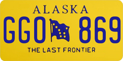 AK license plate GGO869